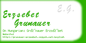 erzsebet grunauer business card